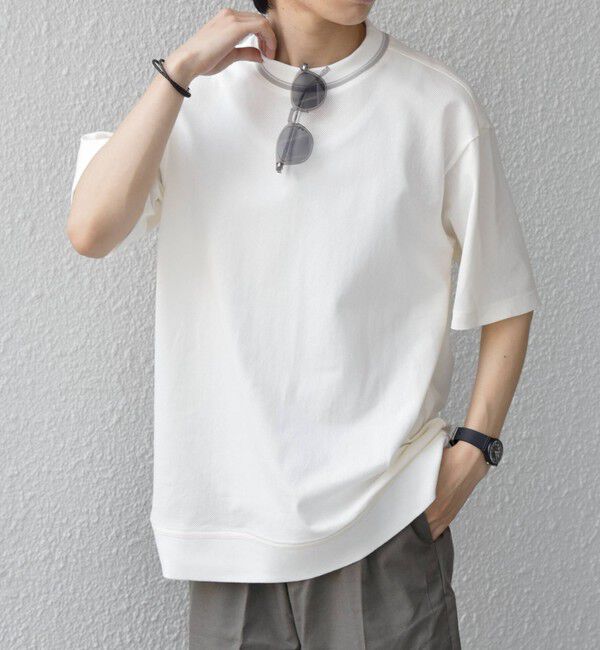SHIPS any「SHIPS any:〈洗濯機可能〉エアロ スケープ メッシュ 鹿の子 リブ Tシャツ◇」|Tシャツ・カットソー|