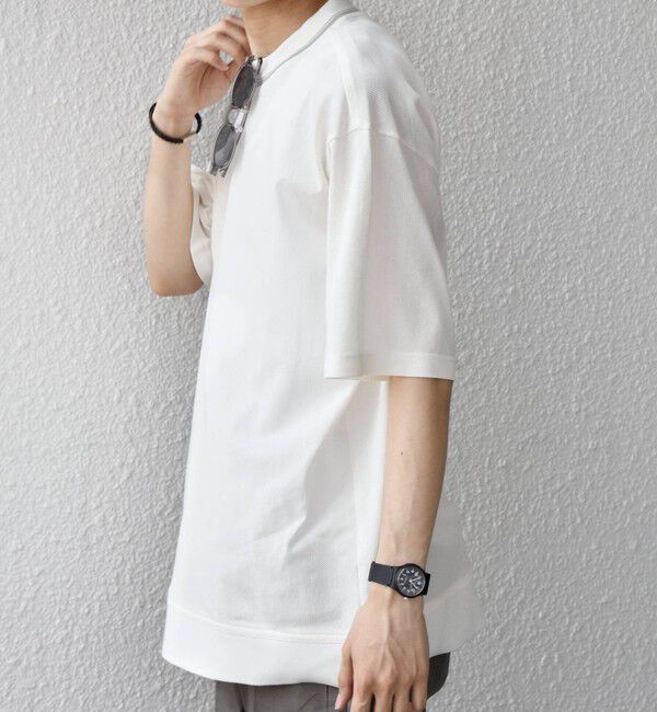 SHIPS any「SHIPS any:〈洗濯機可能〉エアロ スケープ メッシュ 鹿の子 リブ Tシャツ◇」|Tシャツ・カットソー|
