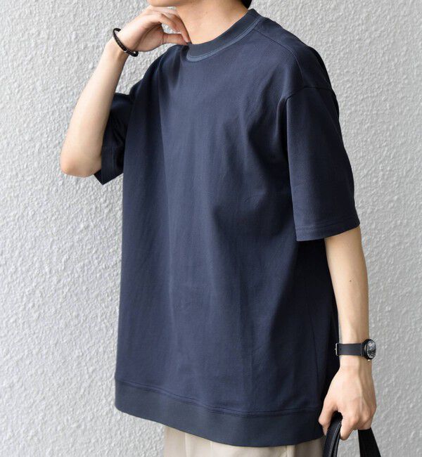SHIPS any「SHIPS any:〈洗濯機可能〉エアロ スケープ メッシュ 鹿の子 リブ Tシャツ◇」|Tシャツ・カットソー|