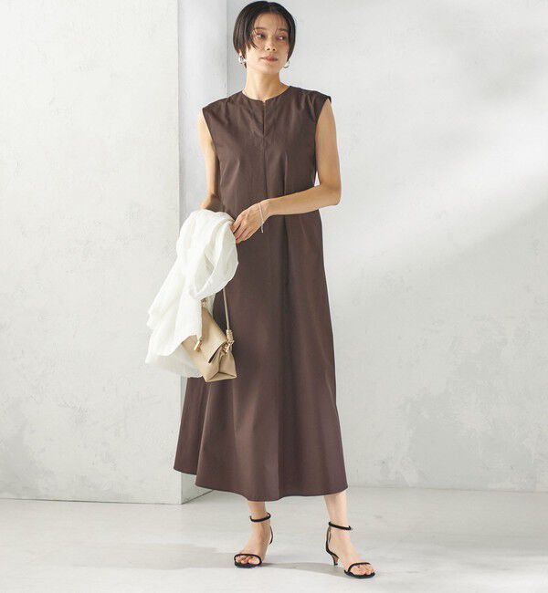 SHIPS for women「〈洗濯機可能〉綿ポリ スキッパー フレア ワンピース」|ワンピース|