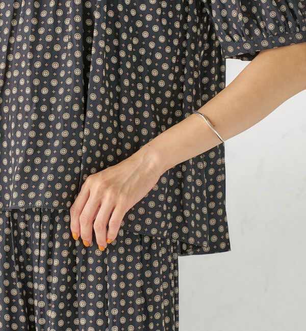 SHIPS for women「《予約》〈手洗い可能〉プリント カッセン ギャザー 半袖 ブラウス」|シャツ・ブラウス|