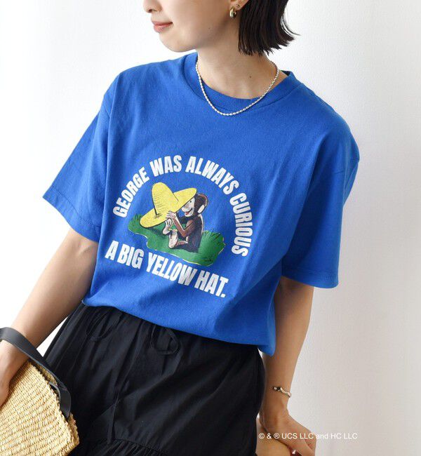 SHIPS for women「《追加予約》【SHIPS別注】GOOD ROCK SPEED/Curious George/TEE」|Tシャツ・カットソー|ブルー