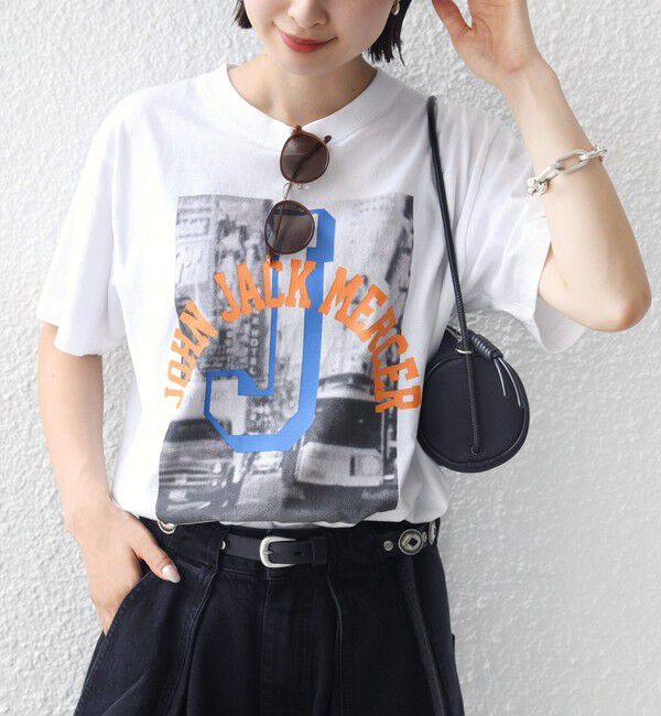 SHIPS for women「J.J.MERCER: プリント TEE」|Tシャツ・カットソー|ライトホワイト