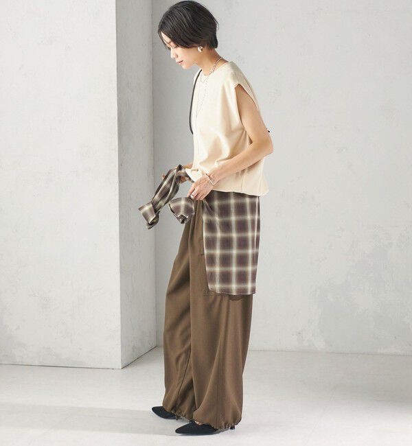 SHIPS for women「【実力派ベーシック】〈接触冷感/UVカット〉マイクロ パイル フレンチスリーブ プルオーバー」|Tシャツ・カットソー|