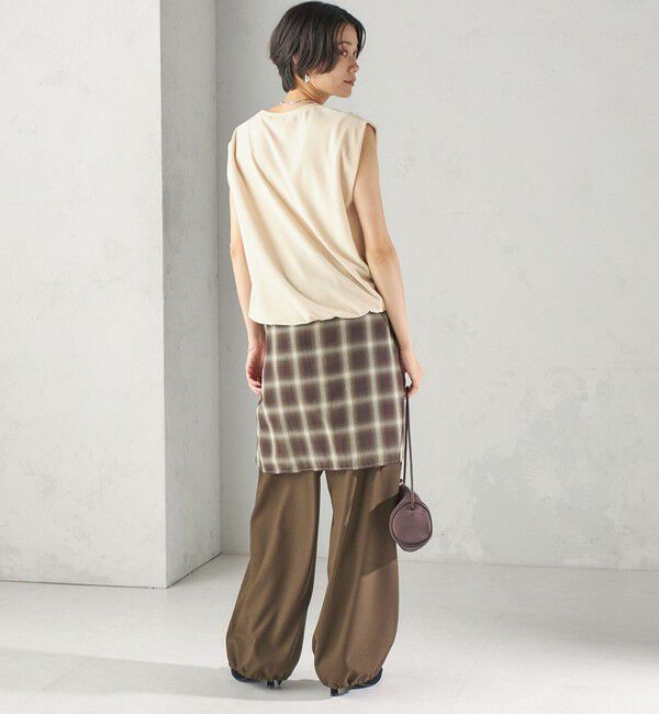 SHIPS for women「【実力派ベーシック】〈接触冷感/UVカット〉マイクロ パイル フレンチスリーブ プルオーバー」|Tシャツ・カットソー|