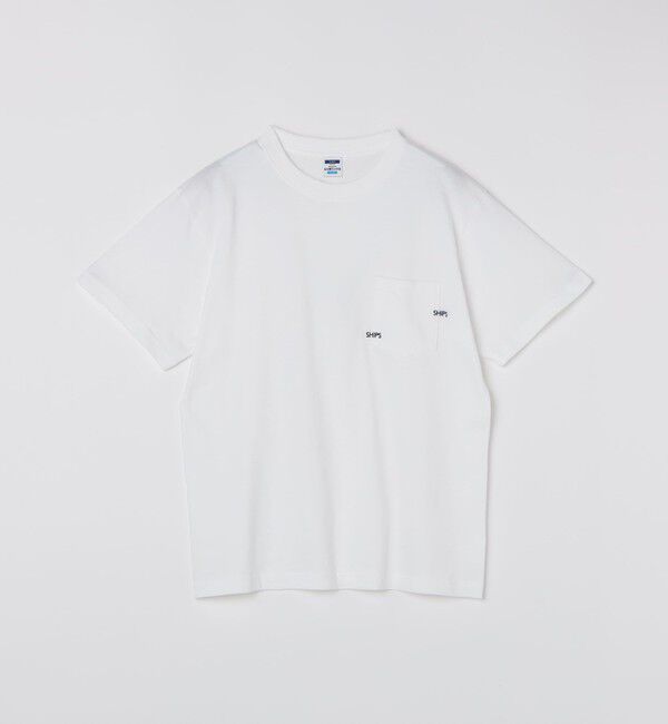 SHIPS「【WEB限定】SHIPS: WマイクロSHIPSロゴ ポケット Tシャツ」|Tシャツ・カットソー|