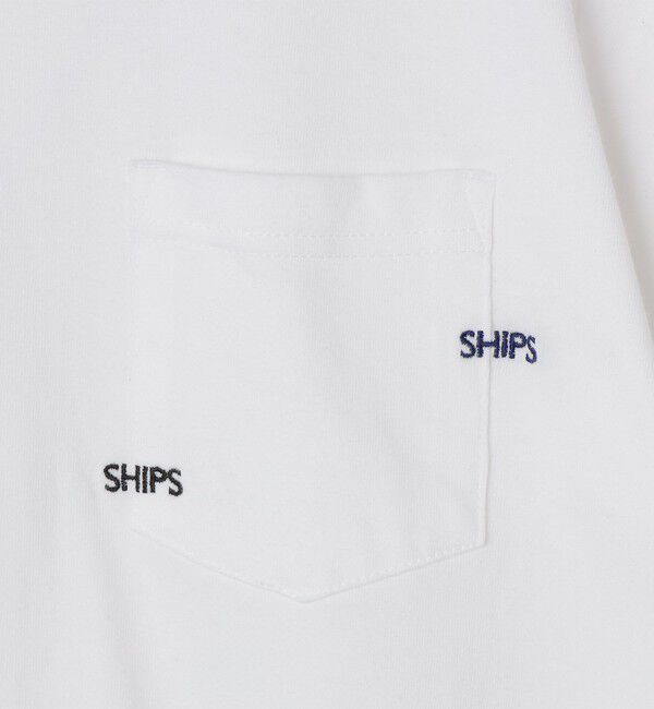 SHIPS「【WEB限定】SHIPS: WマイクロSHIPSロゴ ポケット Tシャツ」|Tシャツ・カットソー|