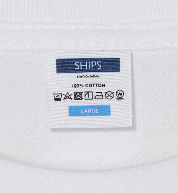 SHIPS「【WEB限定】SHIPS: WマイクロSHIPSロゴ ポケット Tシャツ」|Tシャツ・カットソー|