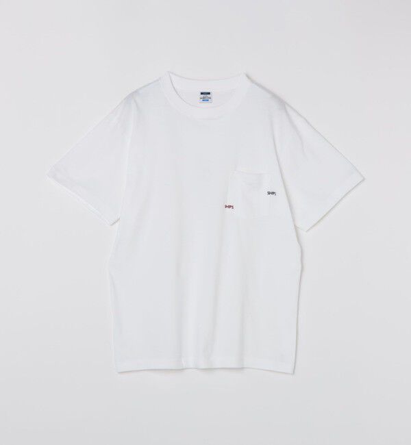 SHIPS「【WEB限定】SHIPS: WマイクロSHIPSロゴ ポケット Tシャツ」|Tシャツ・カットソー|