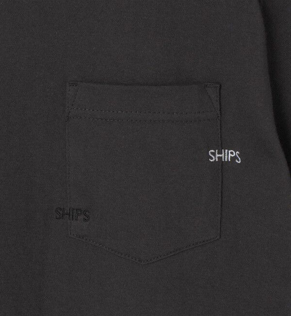 SHIPS「【WEB限定】SHIPS: WマイクロSHIPSロゴ ポケット Tシャツ」|Tシャツ・カットソー|