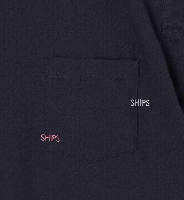 SHIPS「【WEB限定】SHIPS: WマイクロSHIPSロゴ ポケット Tシャツ」|Tシャツ・カットソー|