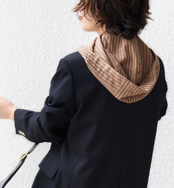 SHIPS for women「《予約》【WEB限定】〈手洗い可能〉シアー ストライプ フード 羽織り シャツ」|シャツ・ブラウス|