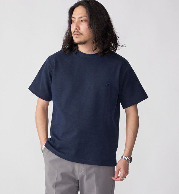 SHIPS「【WEB限定】SHIPS: ワンポイント ロゴ バーズアイ Tシャツ」|Tシャツ・カットソー|