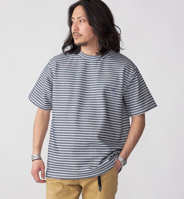SHIPS「【WEB限定】SHIPS: ワンポイント ロゴ バーズアイ Tシャツ」|Tシャツ・カットソー|