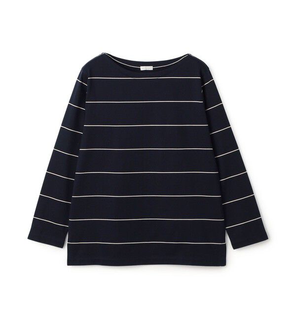 GALERIE VIE「ファインコットン ボートネックプルオーバー」|Tシャツ・カットソー|62 ネイビー系