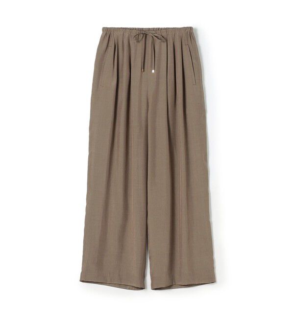 Ballsey「シルキーブロード ドロストワイドパンツ」|その他|47 ブラウン