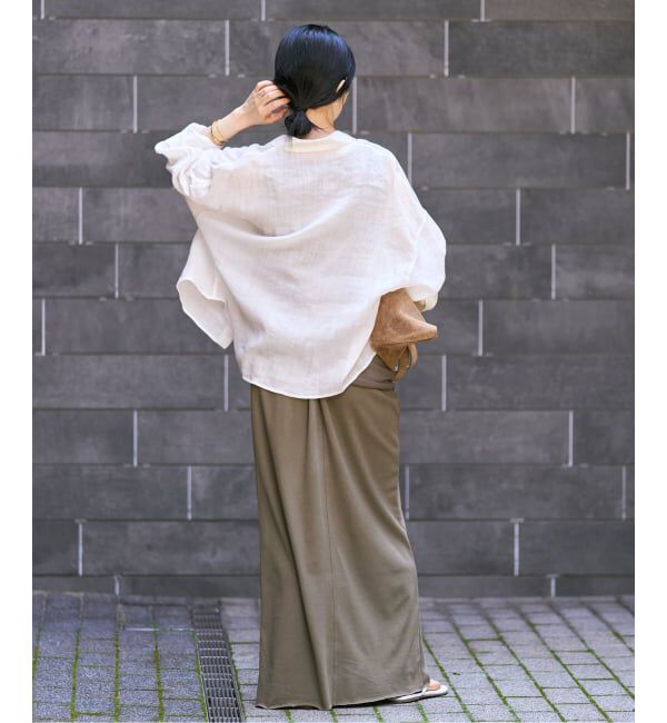Plage「《追加予約》RAMIE LYOCELL CROPPED シャツ 3」|シャツ・ブラウス|