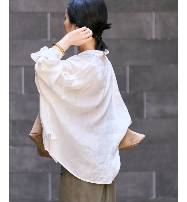 Plage「《追加予約》RAMIE LYOCELL CROPPED シャツ 3」|シャツ・ブラウス|