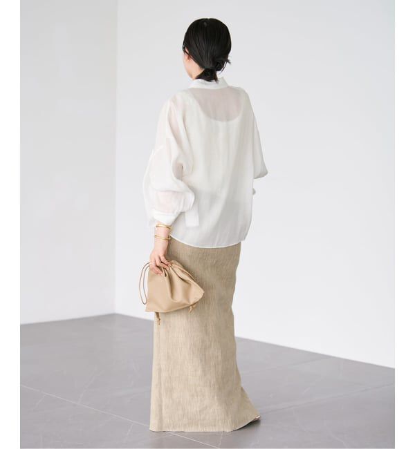 Plage「《追加予約》RAMIE LYOCELL CROPPED シャツ 3」|シャツ・ブラウス|