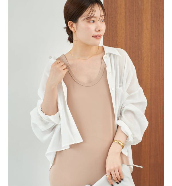 Plage「《追加予約》RAMIE LYOCELL CROPPED シャツ 3」|シャツ・ブラウス|