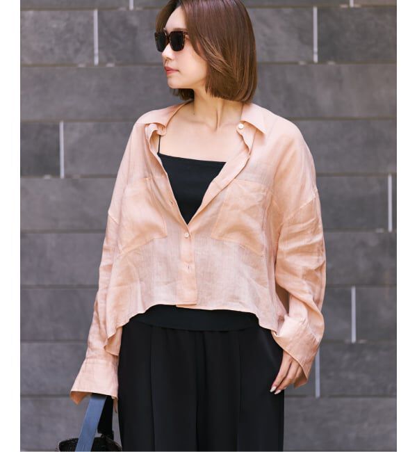 Plage「《追加予約》RAMIE LYOCELL CROPPED シャツ 3」|シャツ・ブラウス|