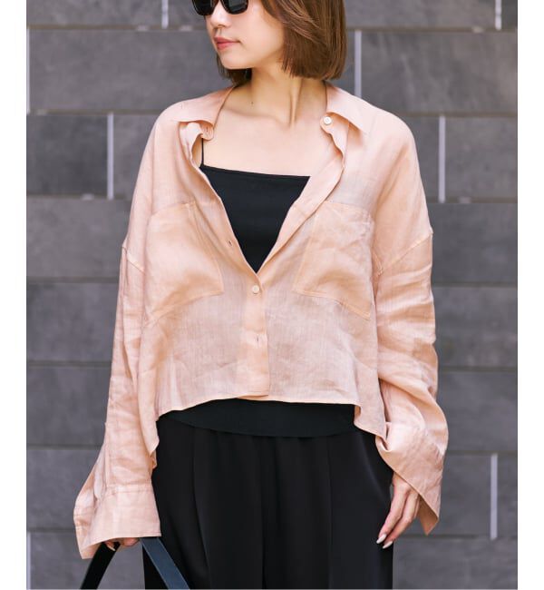 Plage「《追加予約》RAMIE LYOCELL CROPPED シャツ 3」|シャツ・ブラウス|