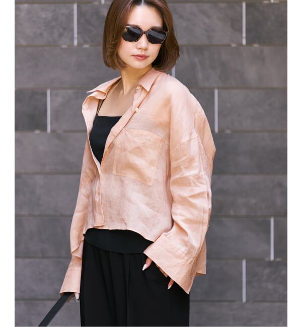 Plage「《追加予約》RAMIE LYOCELL CROPPED シャツ 3」|シャツ・ブラウス|
