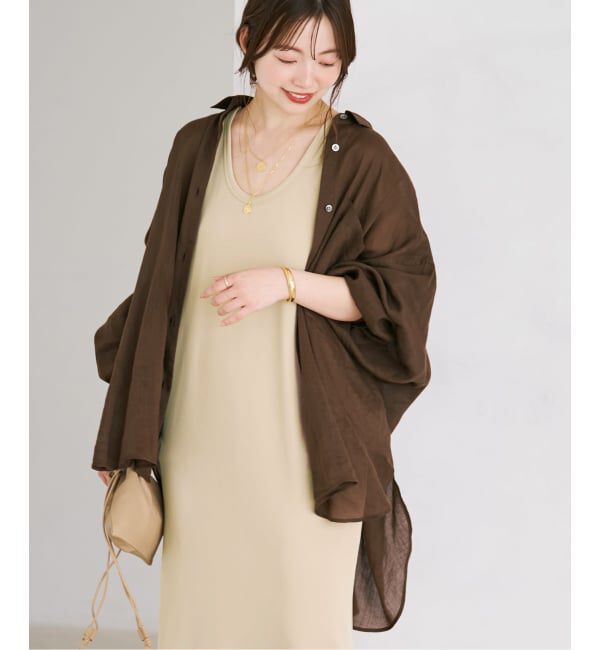 Plage「《追加》RAMIE LYOCELL VOLUME シャツ 2」|シャツ・ブラウス|ブラウン