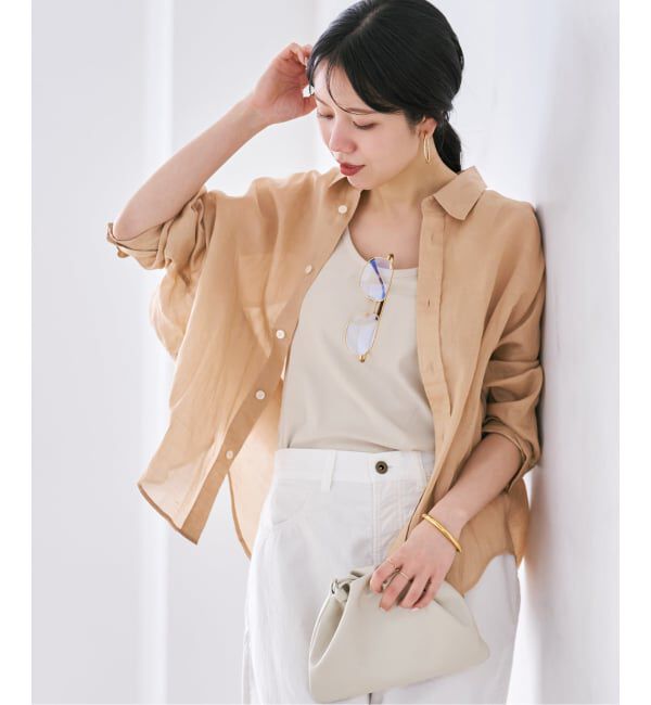 Plage「Linen mix ニュアンスシャツ」|シャツ・ブラウス|ベージュ