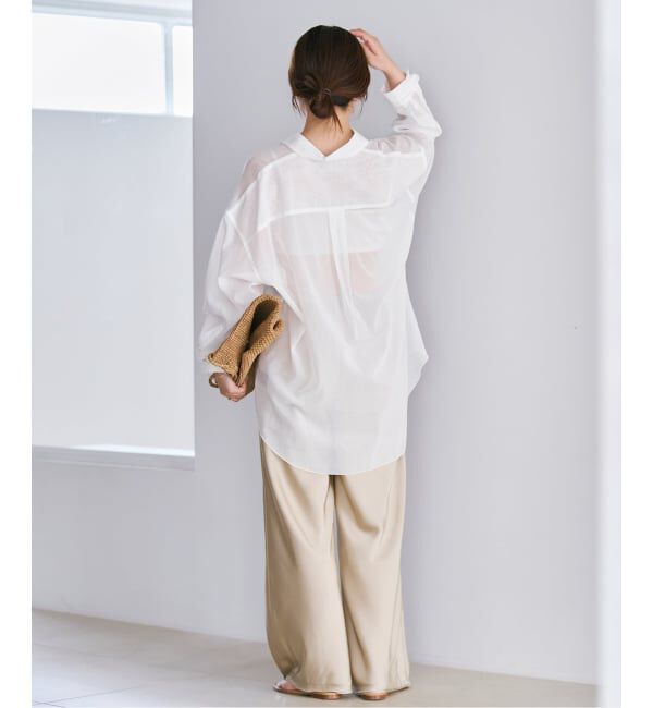 Plage「《予約》sheer cotton tunic シャツ」|シャツ・ブラウス|