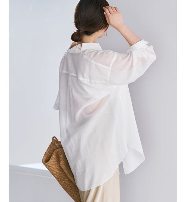 Plage「《予約》sheer cotton tunic シャツ」|シャツ・ブラウス|
