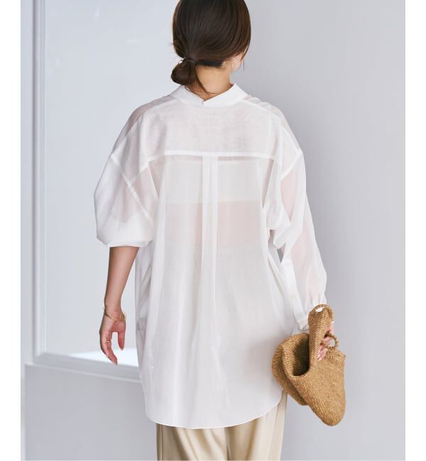 Plage「《予約》sheer cotton tunic シャツ」|シャツ・ブラウス|