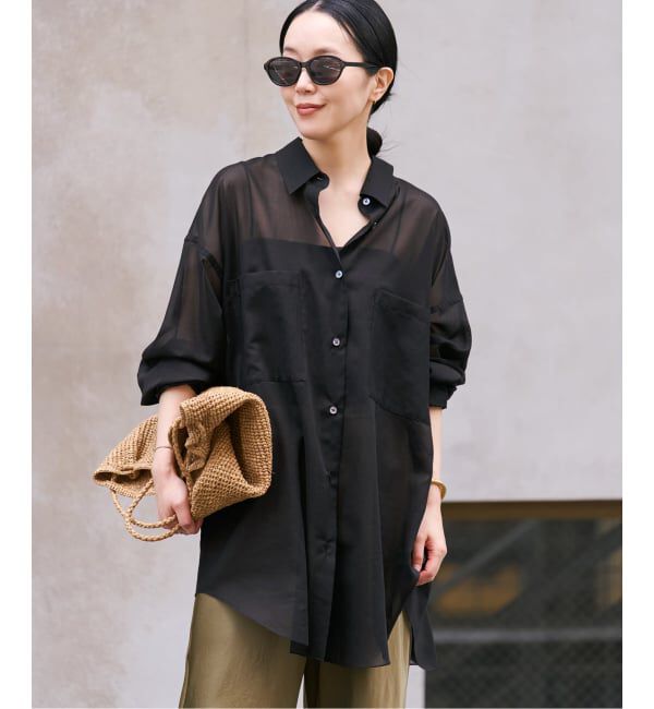 Plage「《予約》sheer cotton tunic シャツ」|シャツ・ブラウス|