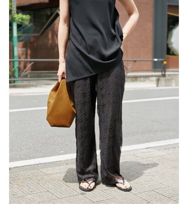 VERMEIL par iena「《追加》Soft Lace パンツ」|その他|ブラック