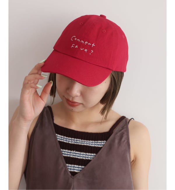 SLOBE IENA「Lundi SLOBE別注 ロゴCAP」|キャップ・キャスケット|レッド