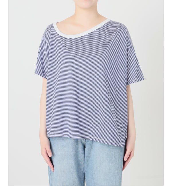 IENA「FOLKIN' VIOLETTE ROOM ASYMMETRY TEE Tシャツ FVR24407」|Tシャツ・カットソー|