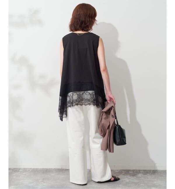 SLOBE IENA「《追加2》レースコンビノースリカットソー」|Tシャツ・カットソー|