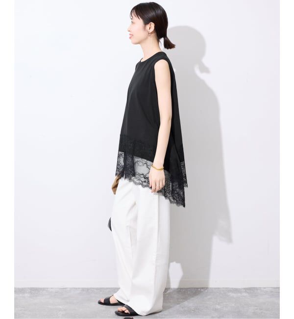SLOBE IENA「《追加2》レースコンビノースリカットソー」|Tシャツ・カットソー|
