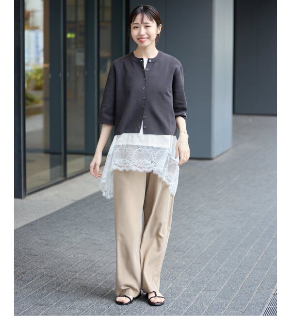 SLOBE IENA「《追加2》レースコンビノースリカットソー」|Tシャツ・カットソー|
