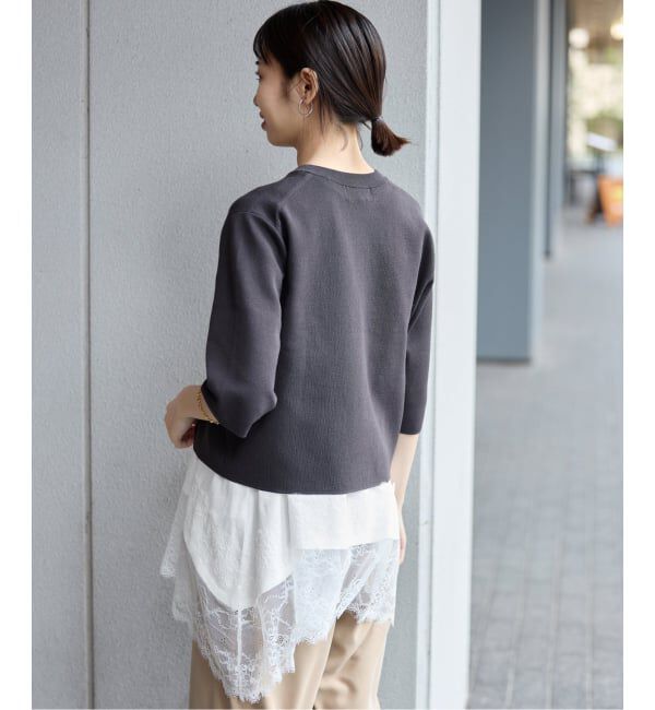 SLOBE IENA「《追加2》レースコンビノースリカットソー」|Tシャツ・カットソー|