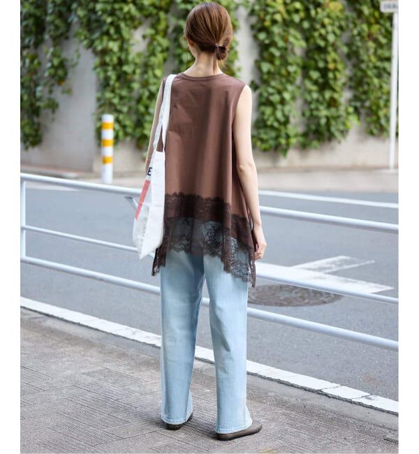 SLOBE IENA「《追加2》レースコンビノースリカットソー」|Tシャツ・カットソー|