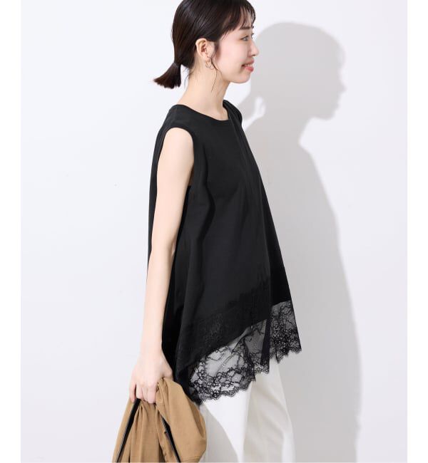SLOBE IENA「《追加2》レースコンビノースリカットソー」|Tシャツ・カットソー|