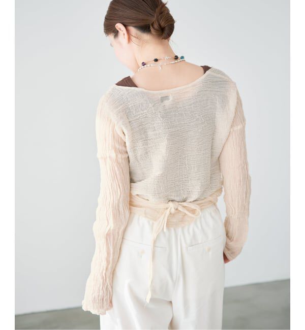 IENA「《追加予約》LES ATELIERS FRANCAIS DE CONFECTION Cache Coeur PE26JPCACHE」|シャツ・ブラウス|ナチュラル