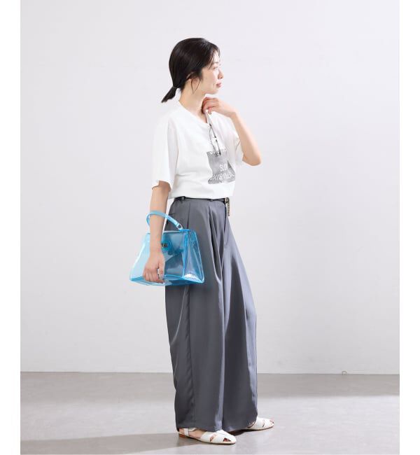 IENA「《WEB限定/追加予約》コットンフォトプリント ロゴTシャツ」|Tシャツ・カットソー|