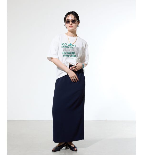 IENA「《WEB限定/追加予約》コットンフォトプリント ロゴTシャツ」|Tシャツ・カットソー|