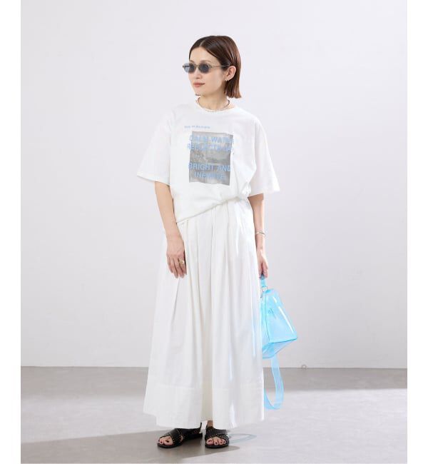 IENA「《WEB限定/追加予約》コットンフォトプリント ロゴTシャツ」|Tシャツ・カットソー|