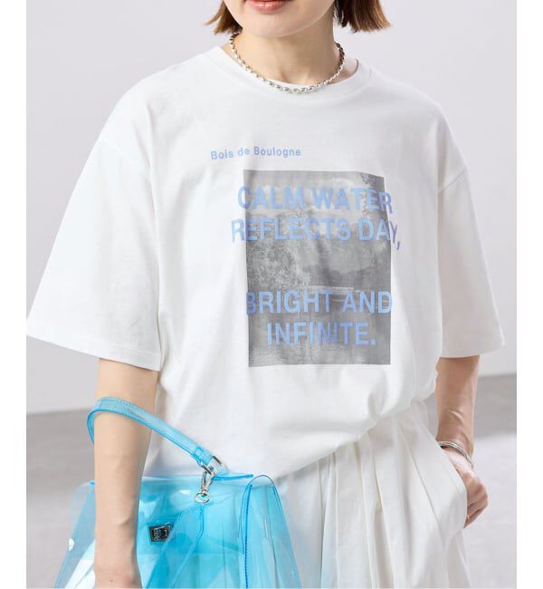 IENA「《WEB限定/追加予約》コットンフォトプリント ロゴTシャツ」|Tシャツ・カットソー|