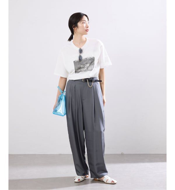 IENA「《WEB限定/追加予約》コットンフォトプリント ロゴTシャツ」|Tシャツ・カットソー|