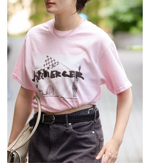 IENA「《一部店舗・WEB限定/予約》J.J.Mercer/ジェイジェイマーサー フォトTシャツ E」|Tシャツ・カットソー|ピンク