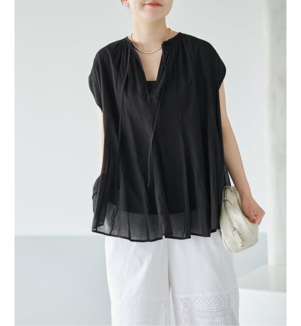 IENA「《予約》MARILYN MOON/マリリンムーン sheer cotton bl ブラウス 4263-104」|シャツ・ブラウス|